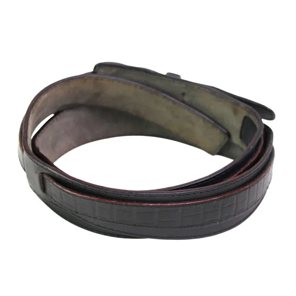 Gianni Versace BLACK REAL LEATHER 1 3/8